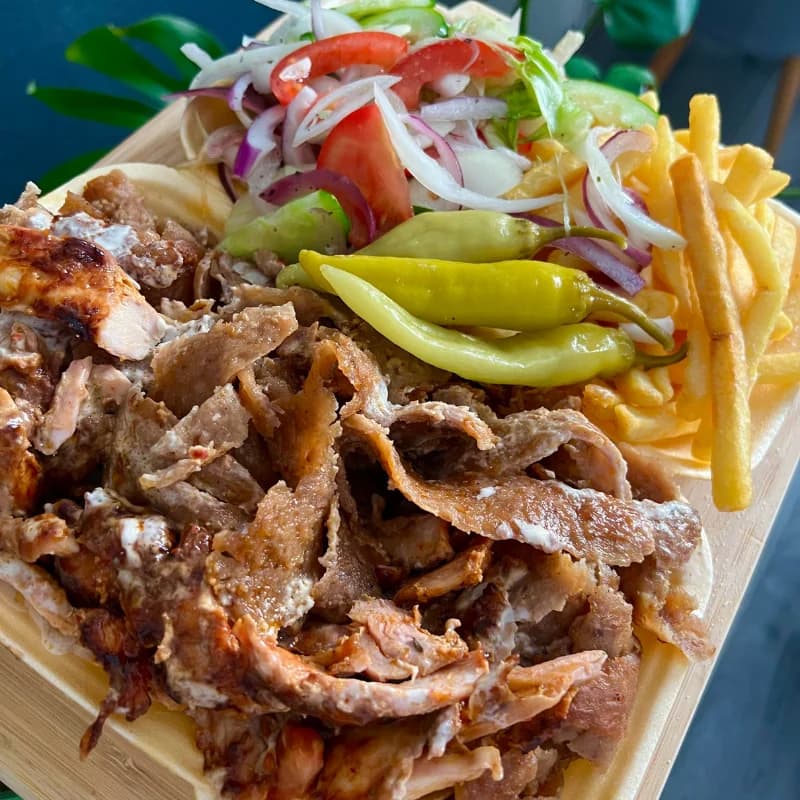 Large Doner Meat & Chips